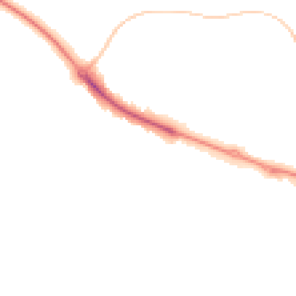 Night-time road noise heatmap for HP19 8JB