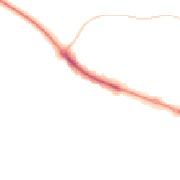 Night-time road noise heatmap for HP19 8JD