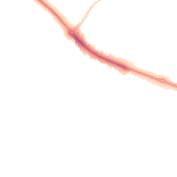 Night-time road noise heatmap for HP19 8JF