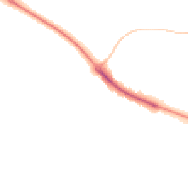 Night-time road noise heatmap for HP19 8LQ