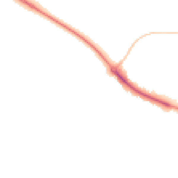 Night-time road noise heatmap for HP19 8NQ