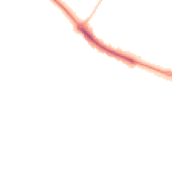 Night-time road noise heatmap for HP19 8SD