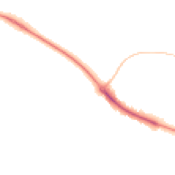 Night-time road noise heatmap for HP19 8SF