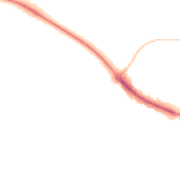 Night-time road noise heatmap for HP19 8SQ