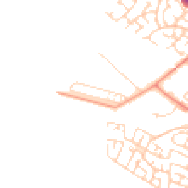 Daytime road noise heatmap for HP19 8TF