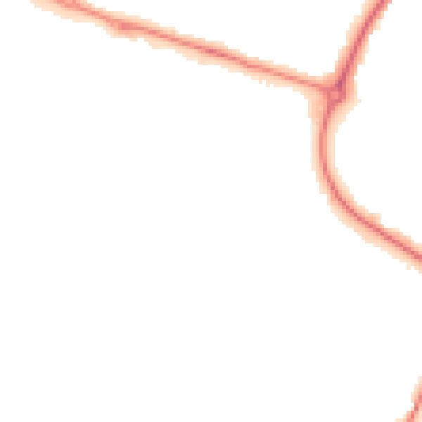 Night-time road noise heatmap for HP19 8XN