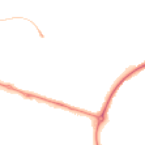 Night-time road noise heatmap for HP19 9AE
