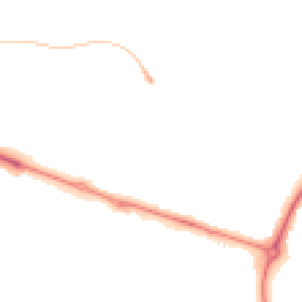 Night-time road noise heatmap for HP19 9JT