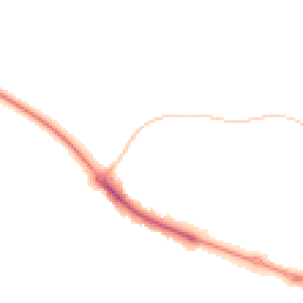 Night-time road noise heatmap for HP19 9UY