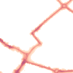 Night-time road noise heatmap for HP20 1AD