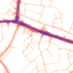 Daytime road noise heatmap for HP20 1AE