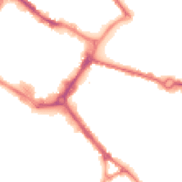 Night-time road noise heatmap for HP20 1AL