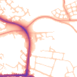 Daytime road noise heatmap for HP20 1AQ