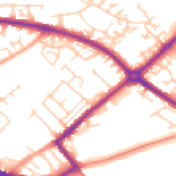 Daytime road noise heatmap for HP20 1AZ