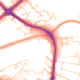 Daytime road noise heatmap for HP20 1BH