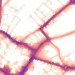 Daytime road noise heatmap for HP20 1BN