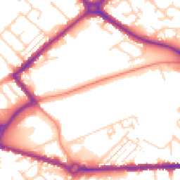 Daytime road noise heatmap for HP20 1DA