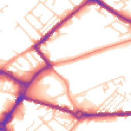 Daytime road noise heatmap for HP20 1DN