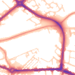 Daytime road noise heatmap for HP20 1DQ
