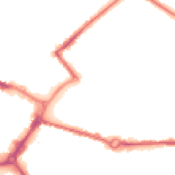 Night-time road noise heatmap for HP20 1DU