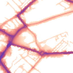 Daytime road noise heatmap for HP20 1DX