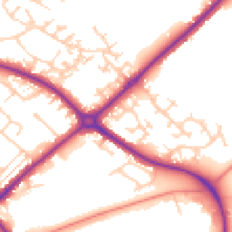 Daytime road noise heatmap for HP20 1DY