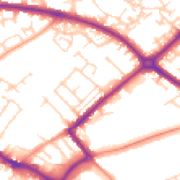 Daytime road noise heatmap for HP20 1HQ