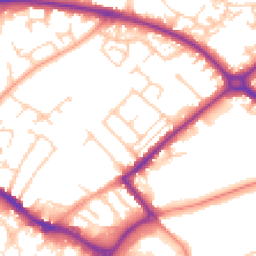 Daytime road noise heatmap for HP20 1HY