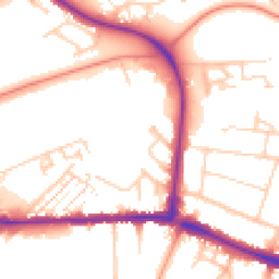 Daytime road noise heatmap for HP20 1LW