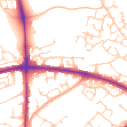 Daytime road noise heatmap for HP20 2AW