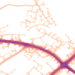 Daytime road noise heatmap for HP20 2AZ