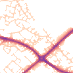 Daytime road noise heatmap for HP20 2BX