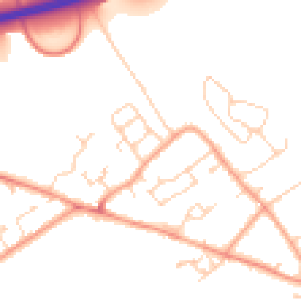 Daytime road noise heatmap for HP22 0AA