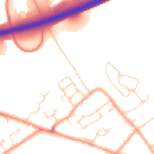 Daytime road noise heatmap for HP22 0AH