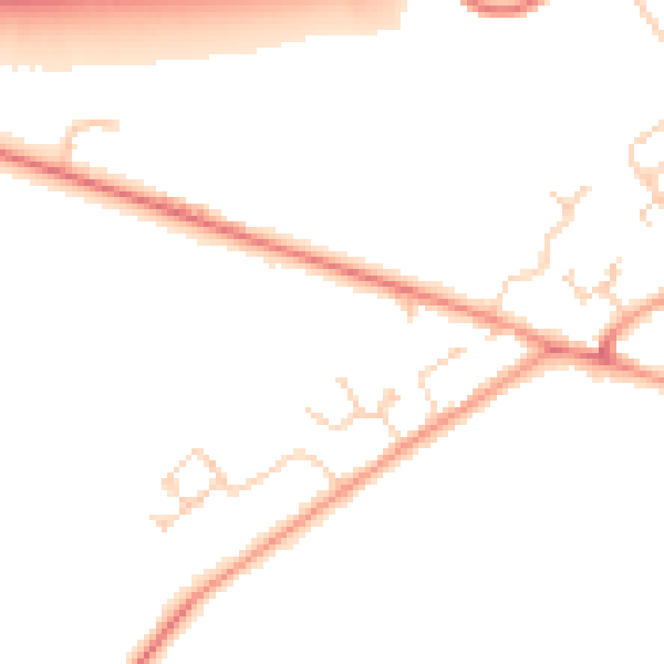 Daytime road noise heatmap for HP22 0AU