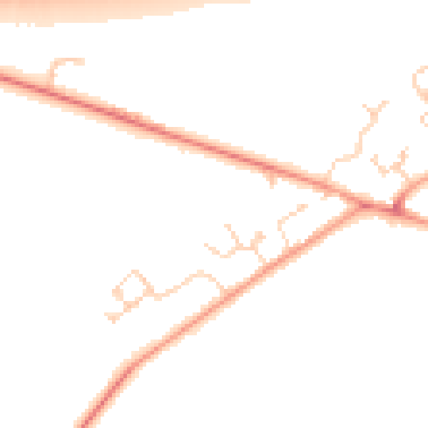 Daytime road noise heatmap for HP22 0AW