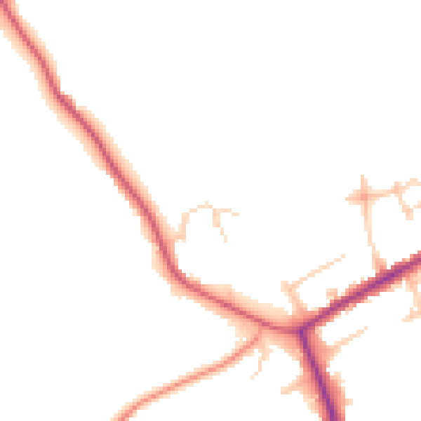 Daytime road noise heatmap for HP22 3AA