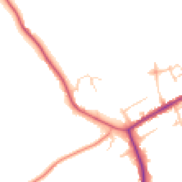 Daytime road noise heatmap for HP22 3AB