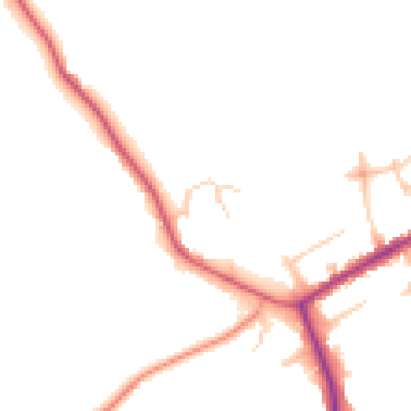 Daytime road noise heatmap for HP22 3AE