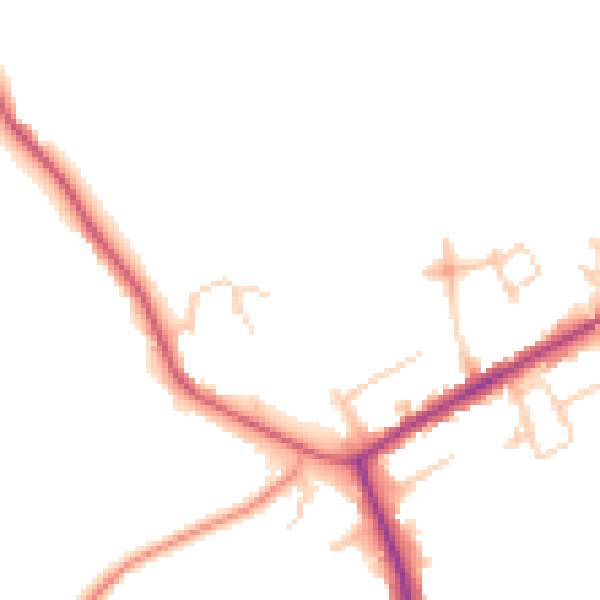 Daytime road noise heatmap for HP22 3AG