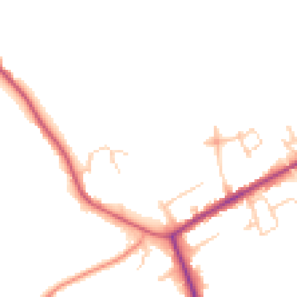 Daytime road noise heatmap for HP22 3AH