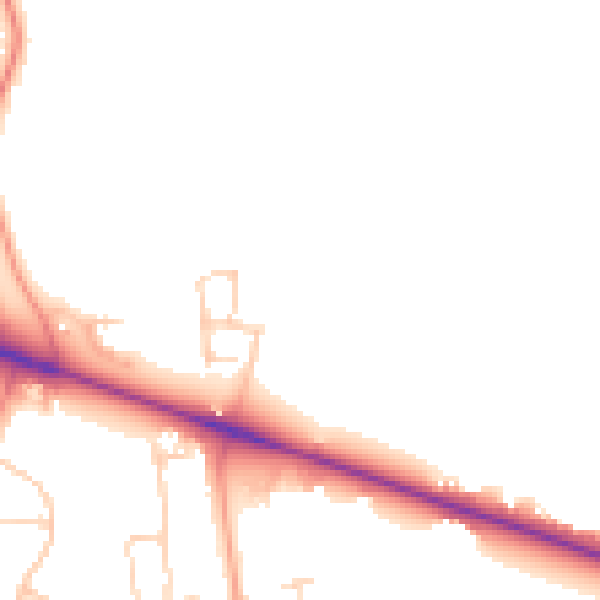 Daytime road noise heatmap for HP22 3AS