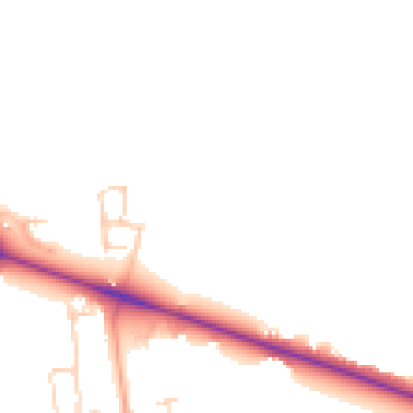 Daytime road noise heatmap for HP22 3AT
