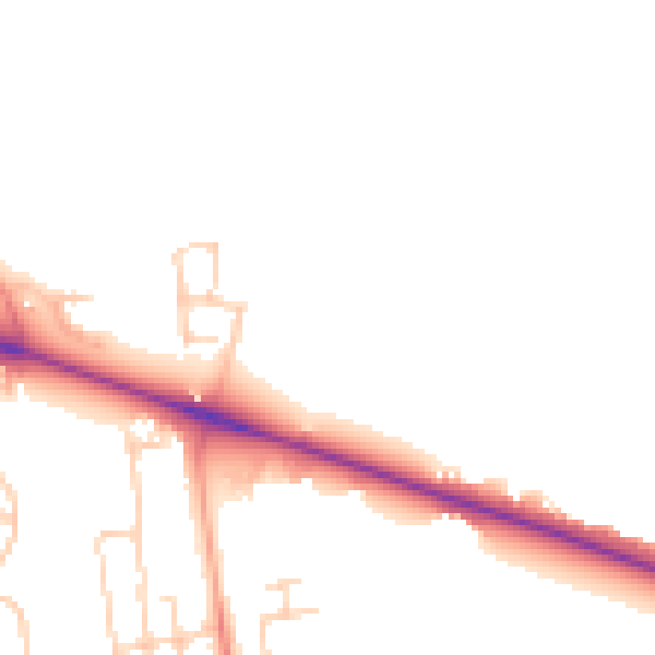 Daytime road noise heatmap for HP22 3AW