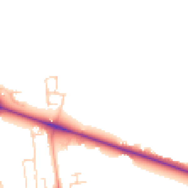 Daytime road noise heatmap for HP22 3AX