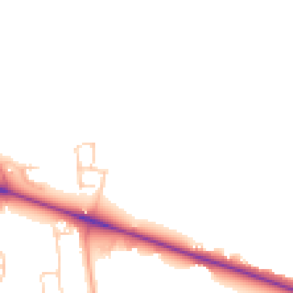 Daytime road noise heatmap for HP22 3BH