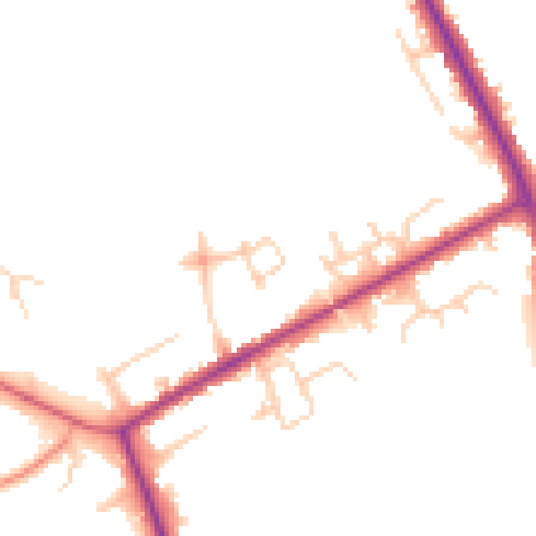 Daytime road noise heatmap for HP22 3BL