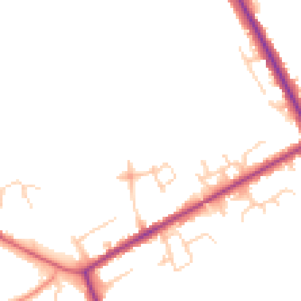 Daytime road noise heatmap for HP22 3BN