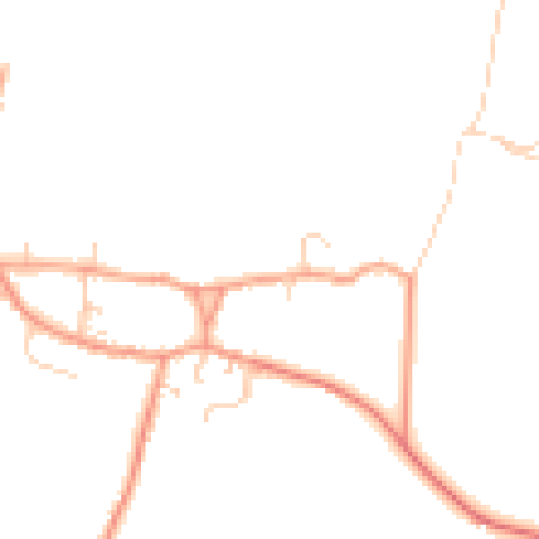 Daytime road noise heatmap for HP22 4AW