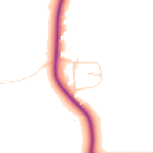 Daytime road noise heatmap for HP22 4DU